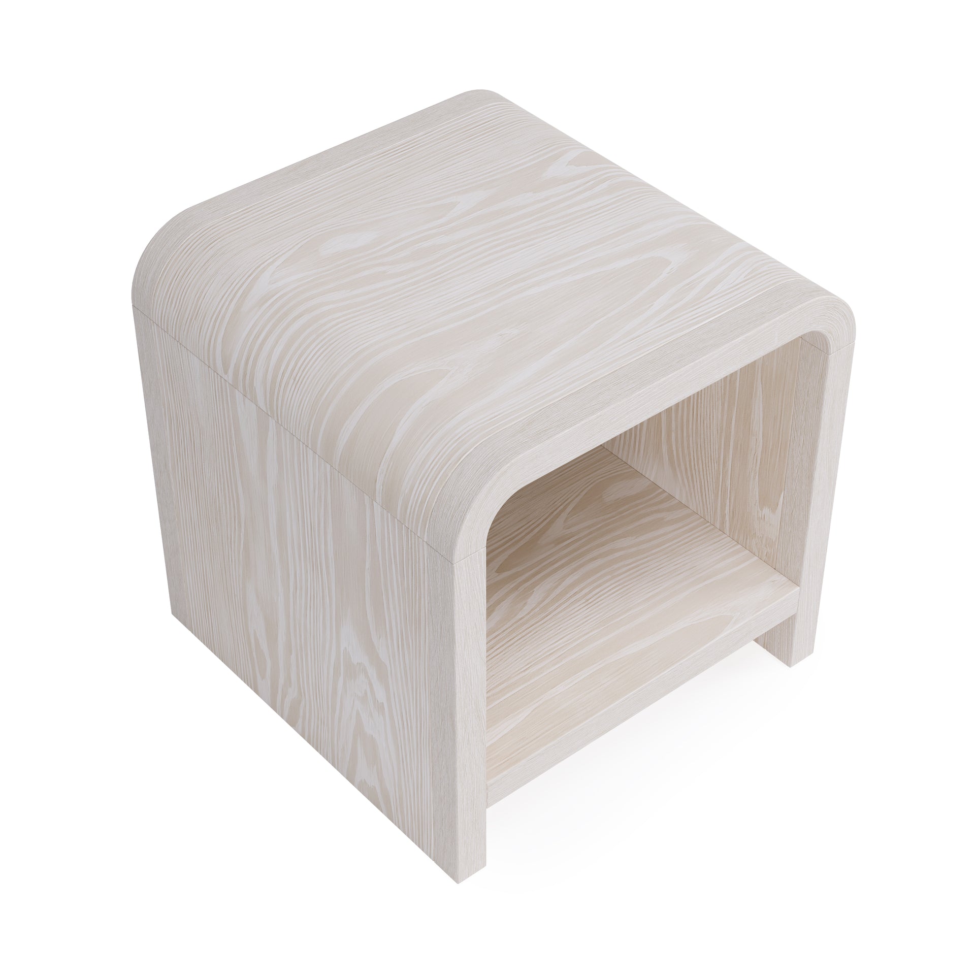 Drake Ash Wood Side Table in Sugar - What A Room