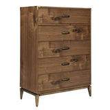 Adler Five Drawer Chest in Natural Walnut - What A Room