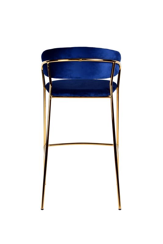 Modrest Brandy Modern Blue Fabric Bar Stool (Set of 2) - What A Room