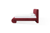 Savage Maximalist Upholstered Bed in Ruby Chenille - What A Room