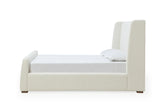 Presley Upholstered Wingback Platform Bed in Cottage Cheese Boucle - What A Room