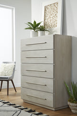 Destination Five Drawer Chest in Cotton Grey - What A Room