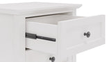 Grace Three Drawer Nightstand in Snowfall White - What A Room