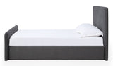 Elora Fully Upholstered Platform Bed in Charcoal Velvet - What A Room