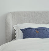 Kiki Upholstered Platform Bed in Cotton Ball Boucle - What A Room