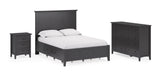 Grace Four Drawer Platform Storage Bed in Raven Black - What A Room