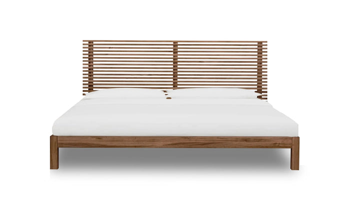 Tanner Solid Ash Platform Bed in Roux - What A Room