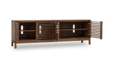 Tanner Four Door Solid Ash Media Console in Roux - What A Room