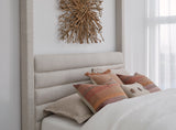 Rockford Upholstered Canopy Bed in Turtle Dove Linen - What A Room