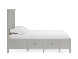 Grace Four Drawer Platform Storage Bed in Elephant Gray - What A Room