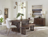 Fevano Four Door Two Drawer Solid Wood Sideboard in Smoked Brown - What A Room