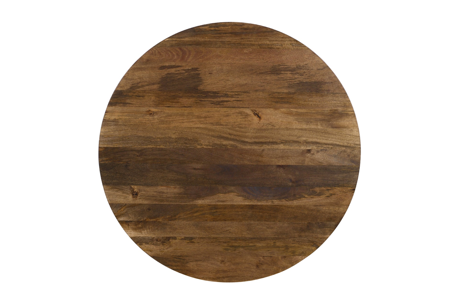 Virton Solid Wood Round Coffee Table in Smoked Brown - What A Room