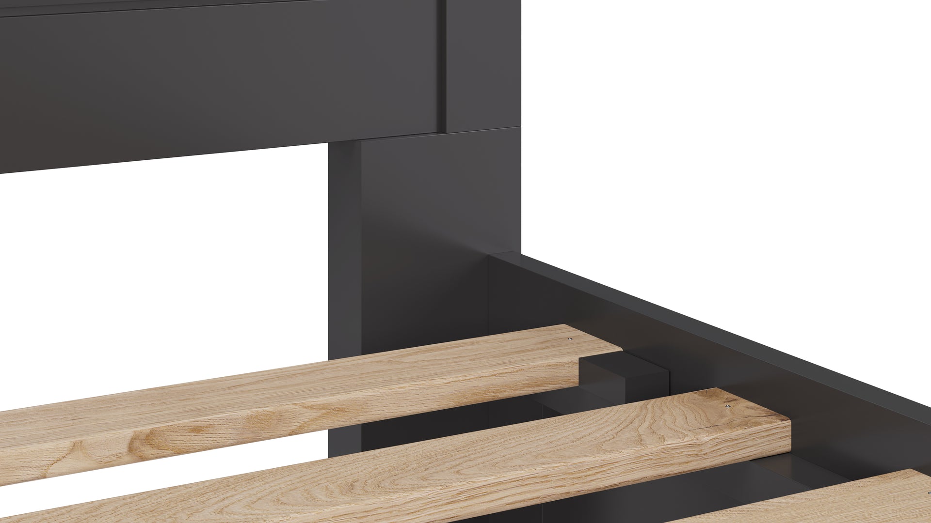 Grace Four Drawer Platform Storage Bed in Raven Black - What A Room