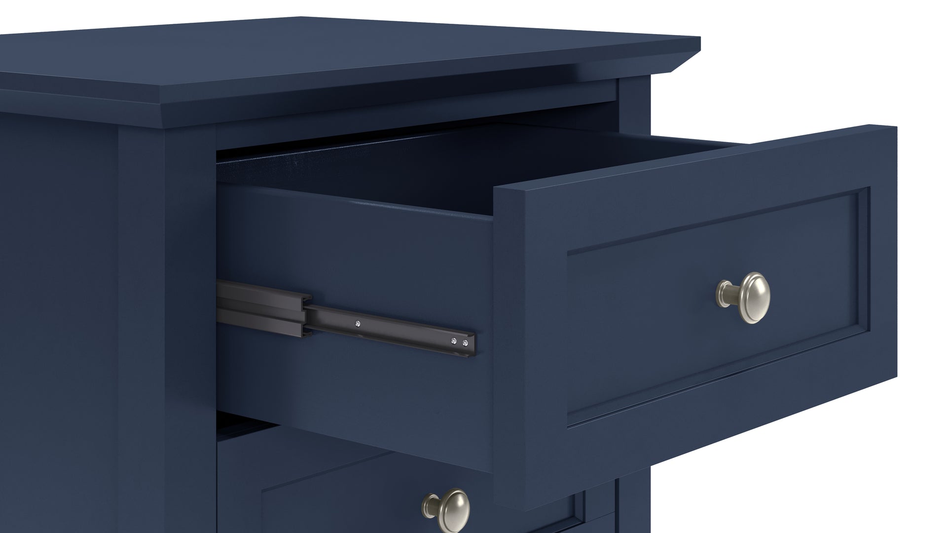 Grace Three Drawer Nightstand in Blueberry - What A Room