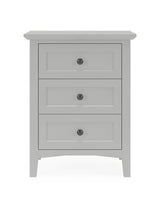 Grace Three Drawer Nightstand in Elephant Grey - What A Room