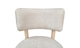 Zinnia Wood Back Dining Chair in White Sand and Dune Chenille (Set of 2) - What A Room