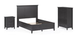Grace Three Panel Bed in Raven Black - What A Room
