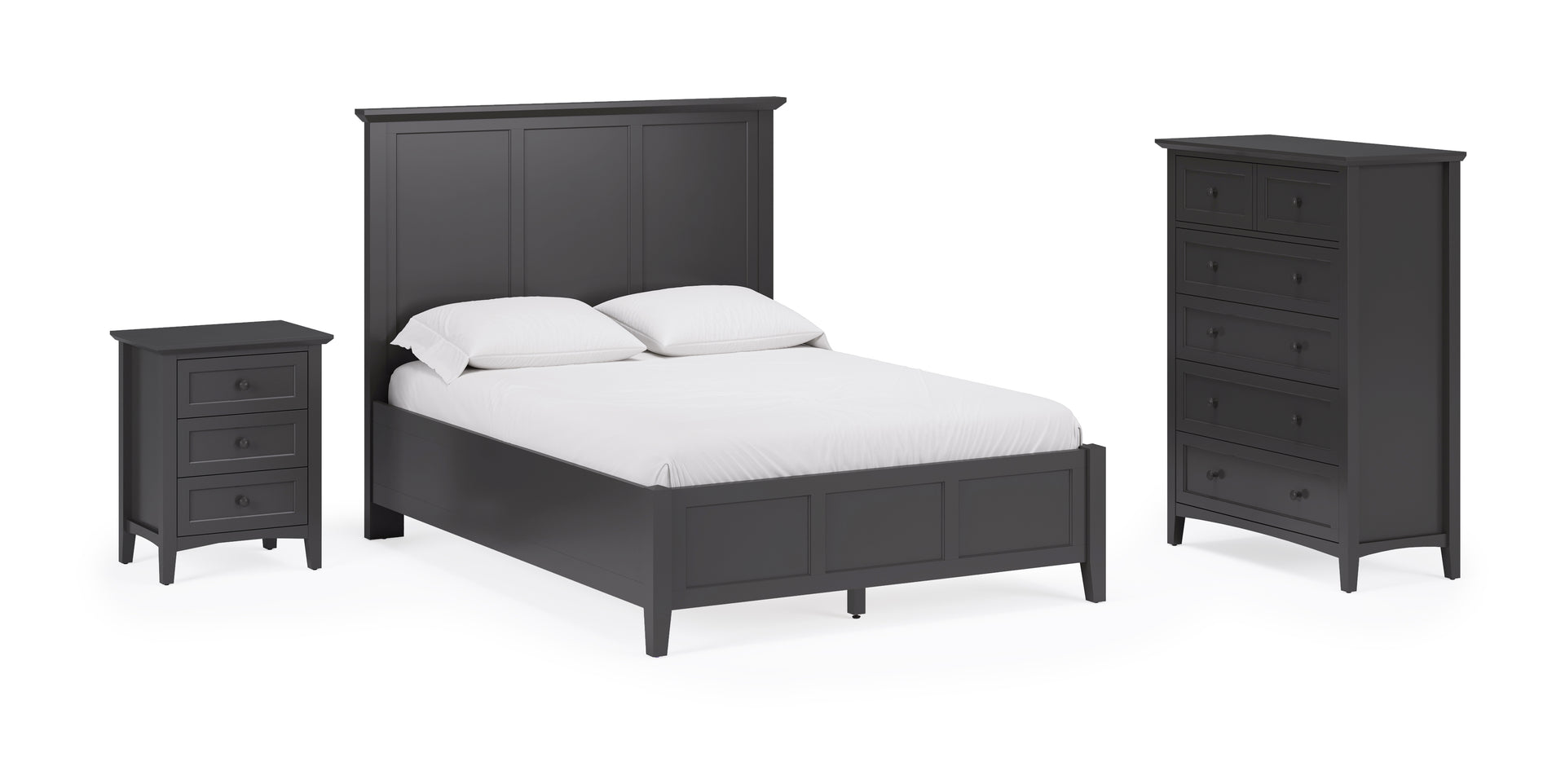 Grace Five Drawer Chest in Raven Black - What A Room