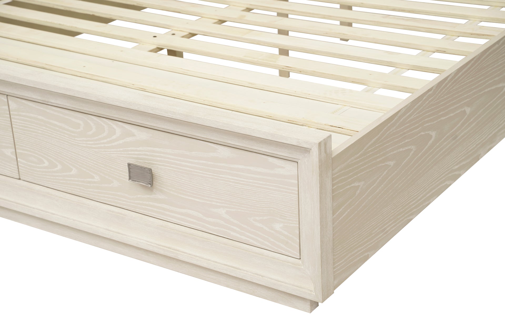 Maxime Two Drawer Footboard Storage Platform Bed In Ash - What A Room