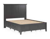 Grace Four Drawer Platform Storage Bed in Raven Black - What A Room