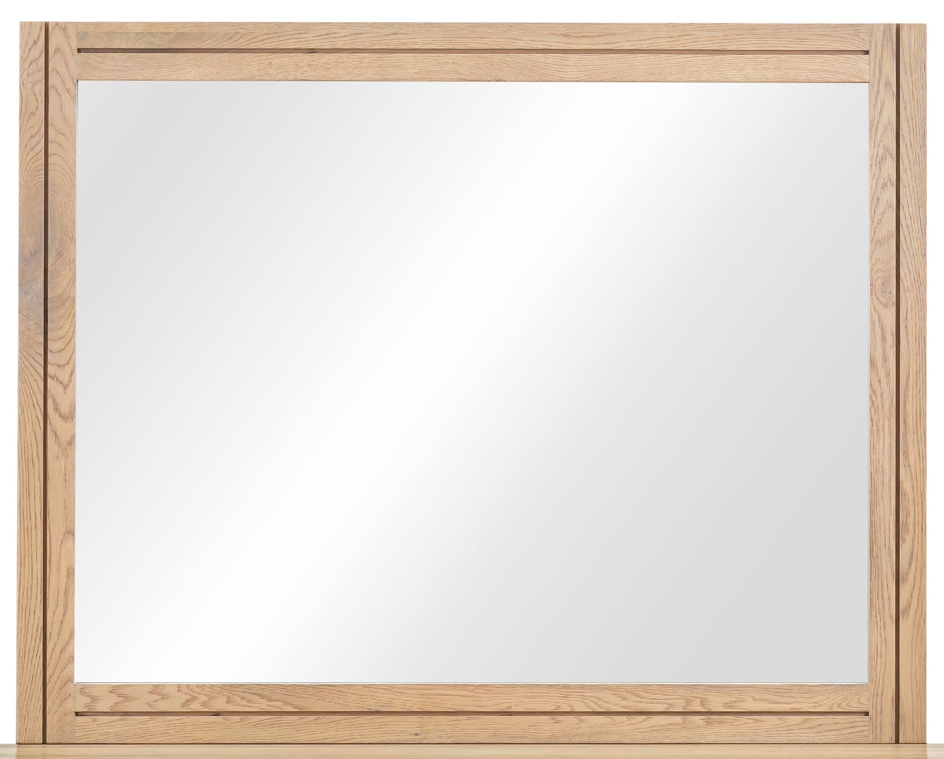 Batten Solid Wood and Mirrored Glass Wall or Dresser Mirror in Blonde Oak - What A Room