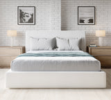 One Upholstered Platform Bed in Pearl - What A Room