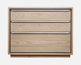 One Coastal Modern Three Drawer USB-charging Nightstand in Bisque - What A Room
