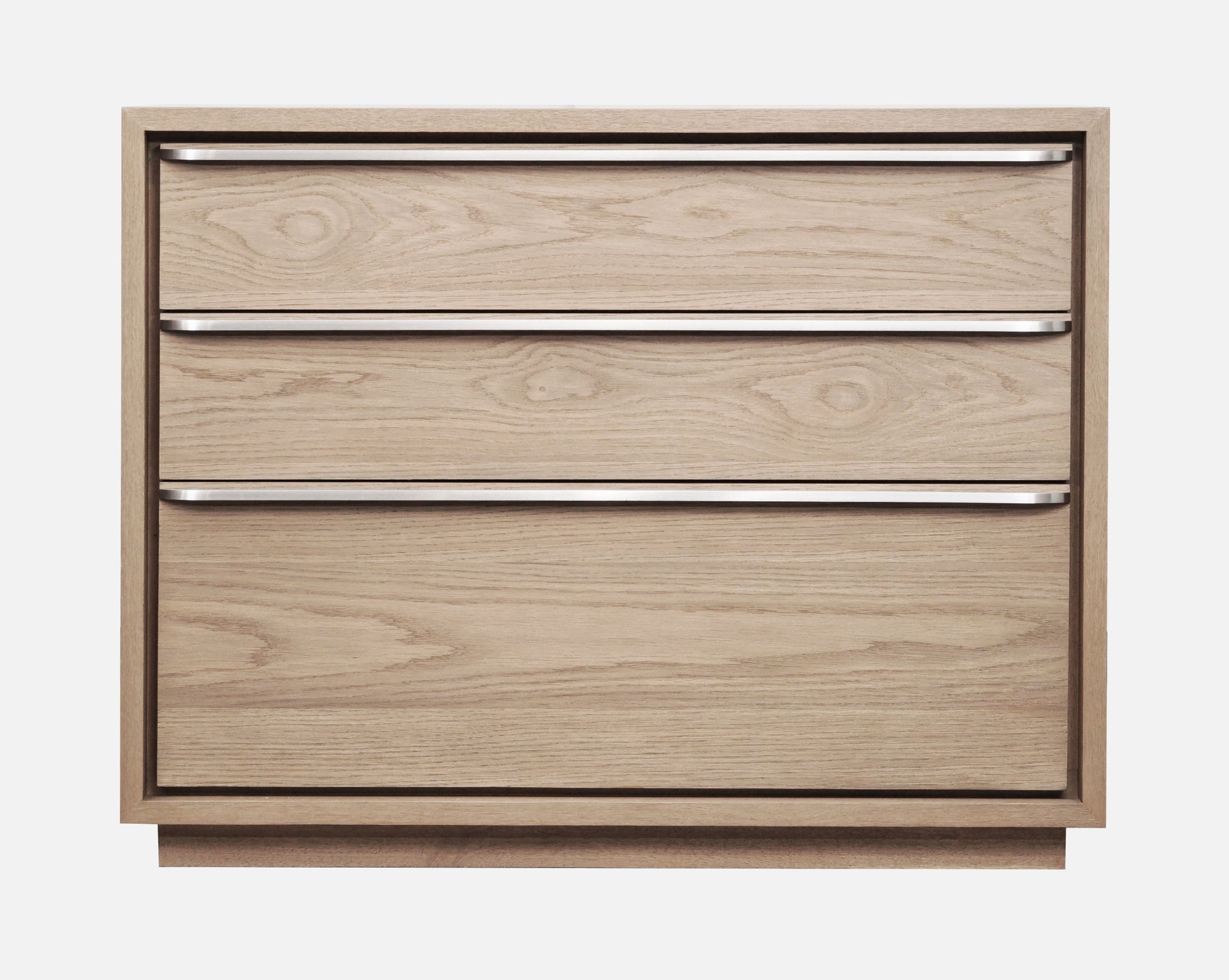 One Coastal Modern Three Drawer USB-charging Nightstand in Bisque - What A Room