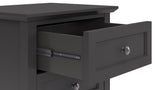 Grace Three Drawer Nightstand in Raven Black - What A Room