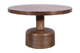 Liyana Solid Wood Round Coffee Table in Natural Tan - What A Room