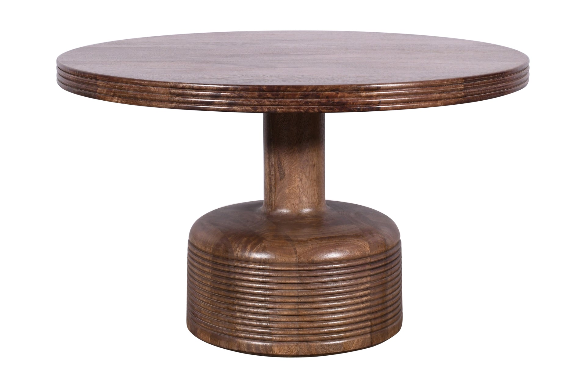 Liyana Solid Wood Round Coffee Table in Natural Tan - What A Room