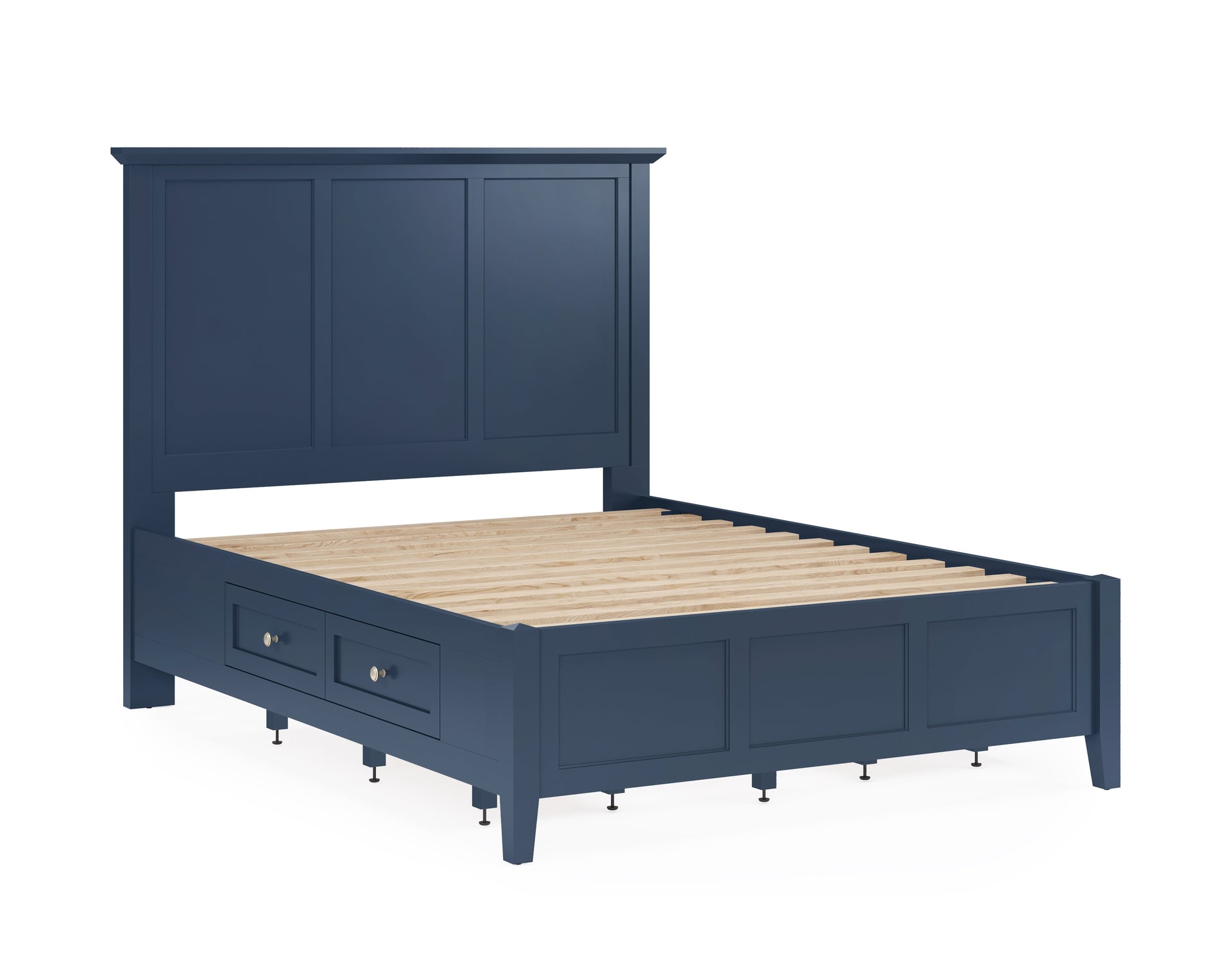 Grace Four Drawer Platform Storage Bed in Blueberry - What A Room