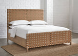 Dorsey Woven Panel Bed in Granola and Ginger - What A Room