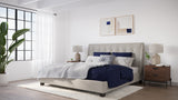 Madera Upholstered Platform Bed in Putty - What A Room