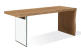 One Modern Coastal Writing Desk  in White Oak and Glass - What A Room