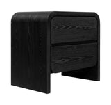 Elora Two Drawer Nightstand in Jet Black Ash - What A Room