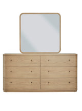 Penny Beveled Glass Wall or Dresser Mirror in Buff Cream - What A Room