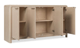 Liv Four Door Ash Wood Sideboard in White Sand - What A Room