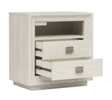 Maxime Two Drawer USB-Charging Nightstand in Ash - What A Room