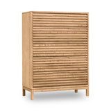 Tanner Five Drawer Ash Wood Chest in Flaxen - What A Room