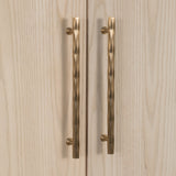 Zinnia Two Door Ash Wood Bar Cabinet in White Sand - What A Room