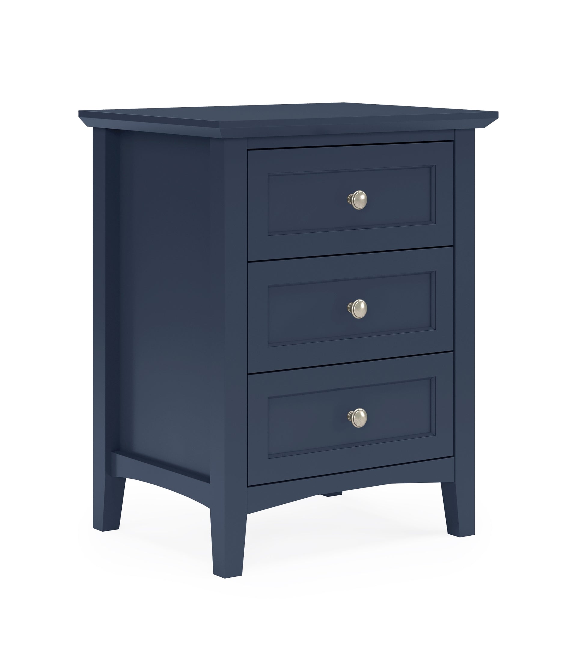 Grace Three Drawer Nightstand in Blueberry - What A Room