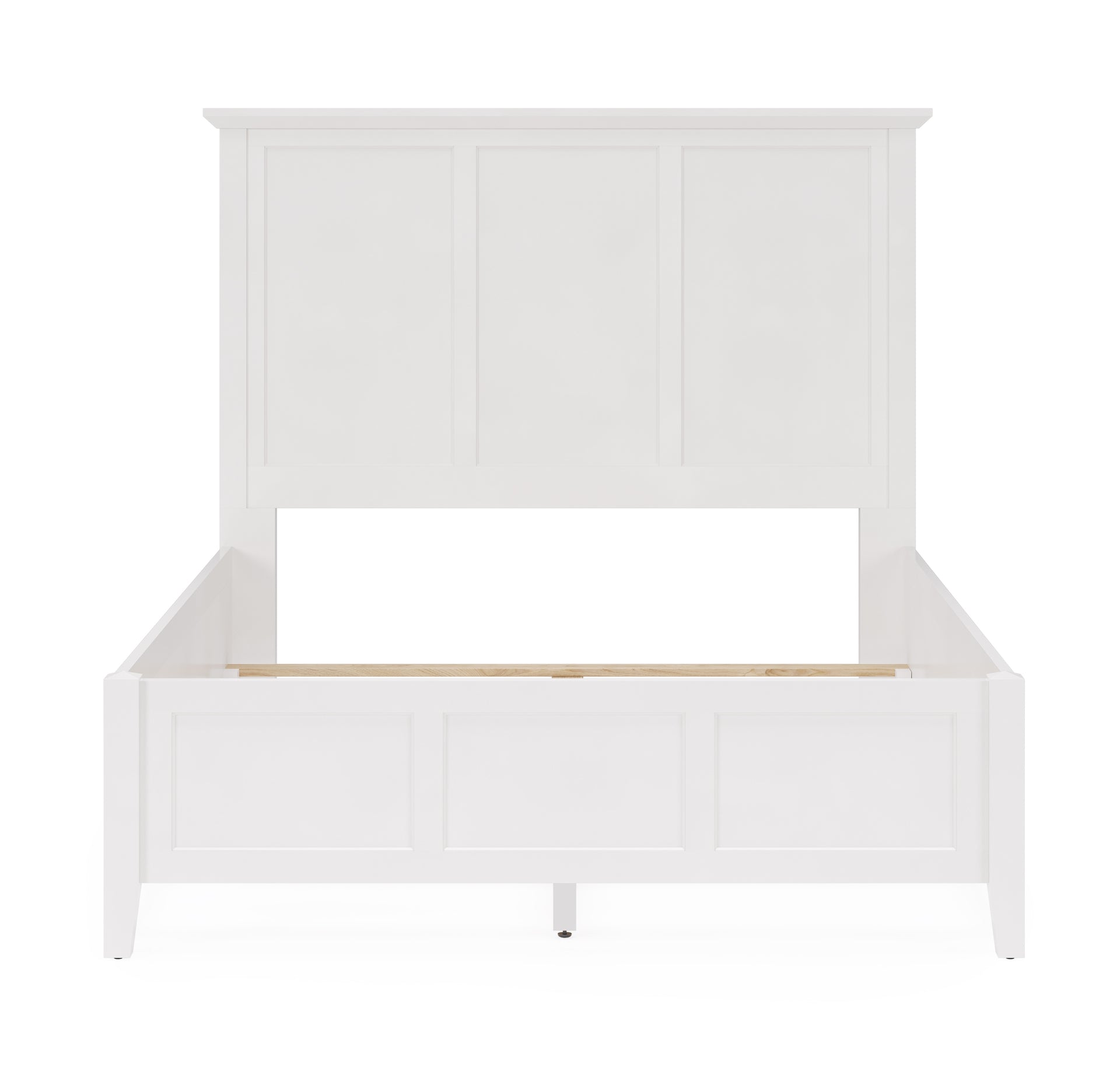 Grace Three Panel Bed in Snowfall White - What A Room