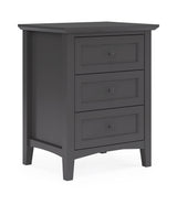 Grace Three Drawer Nightstand in Raven Black - What A Room