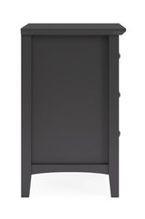 Grace Three Drawer Nightstand in Raven Black - What A Room