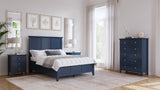 Grace Three Panel Bed in Blueberry - What A Room