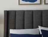 Palermo Upholstered Footboard Storage Bed in Dark Stone - What A Room