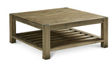 Canyon Solid Wood Square Coffee Table in Washed Grey - What A Room
