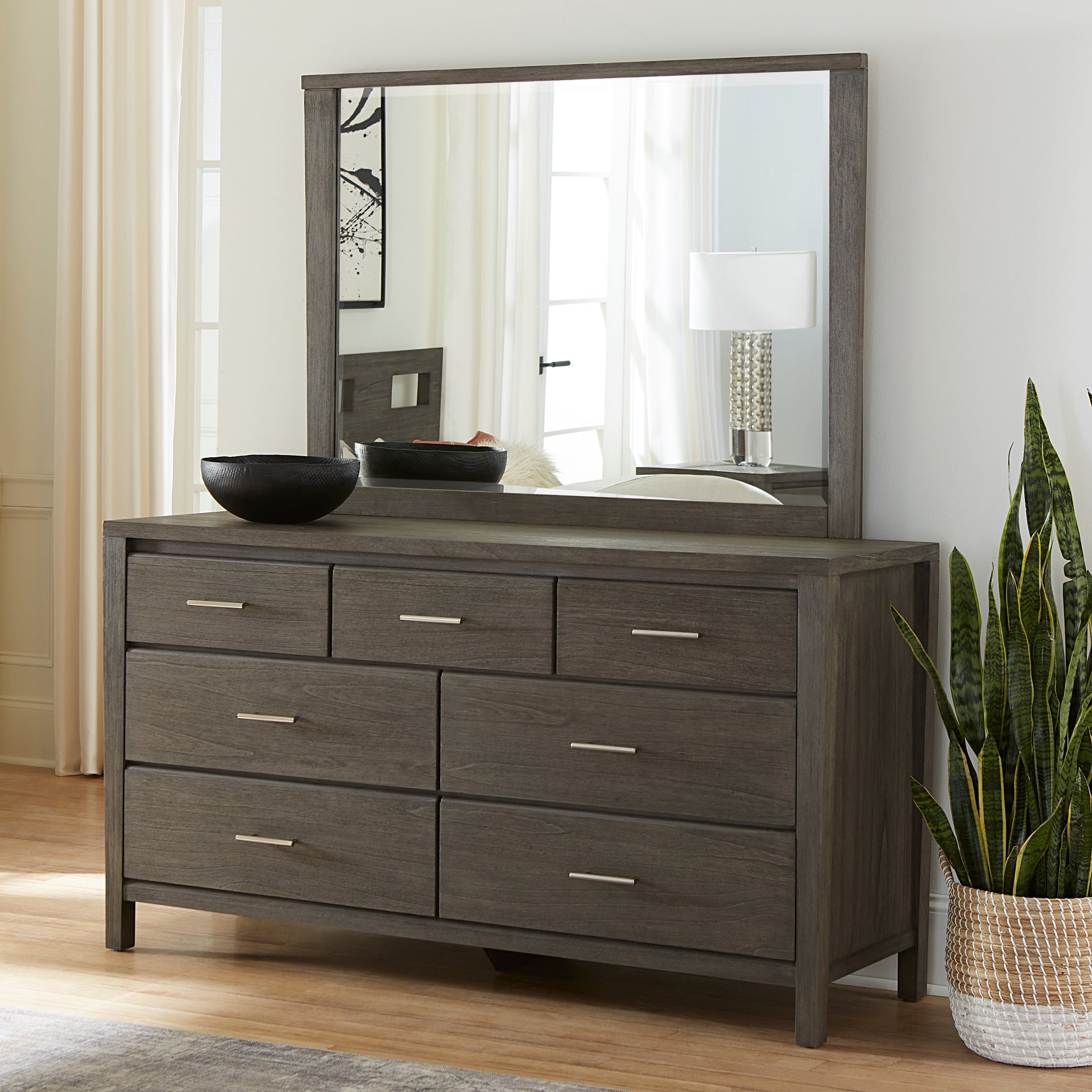 Nevis Dresser Mirror in Sharkskin - What A Room