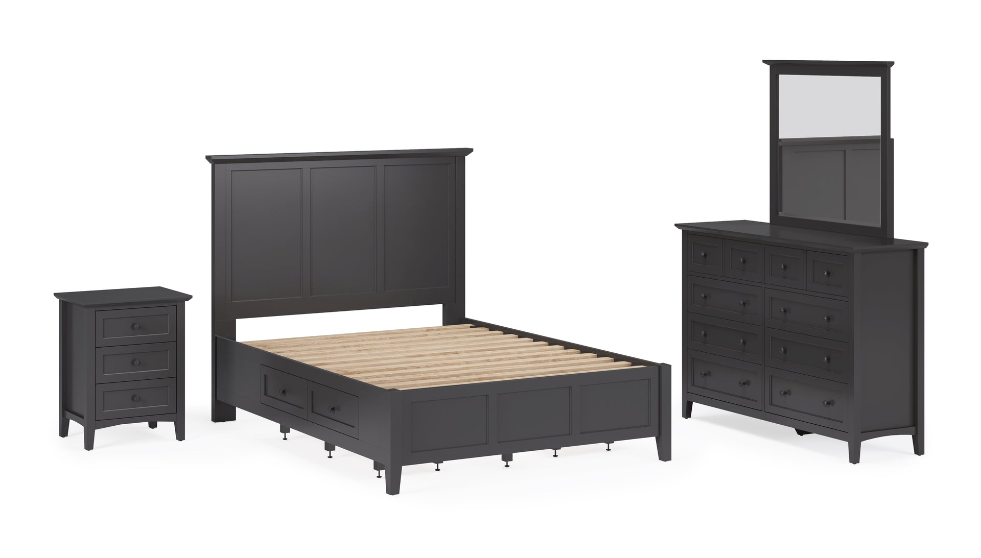 Grace Wall or Dresser Mirror in Raven Black - What A Room